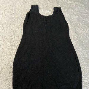 St. John Black Sweater Tank Dress Stretchy Dress Small